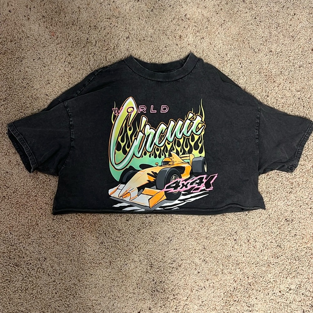 Dark grey crop top from H&M size S